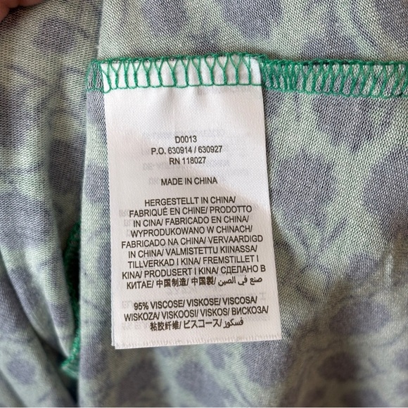 Boden green blue flower Evelyn Midi Dress 10 Long - Picture 8 of 11